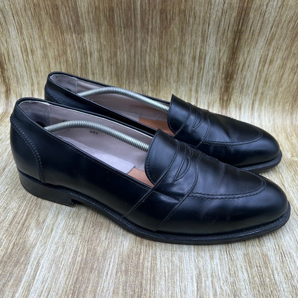 Alden 681 Penny Loafers Men's Size 13 C/E Black Calfskin Leather Dress Shoes USA